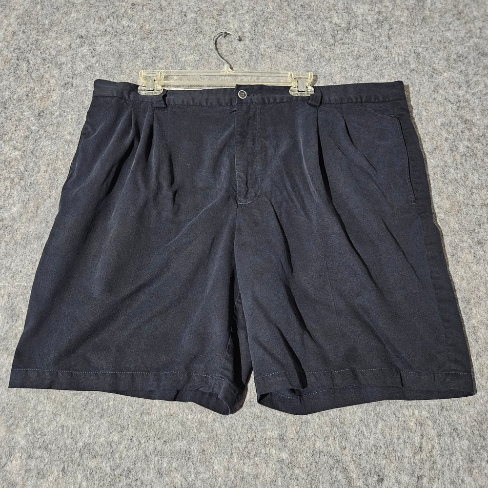 Tommy Bahama Mens Black Silk Flat Front Shorts Size 42 8.5 Inseam